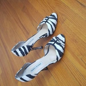 Manolo Blahnik zebra heels